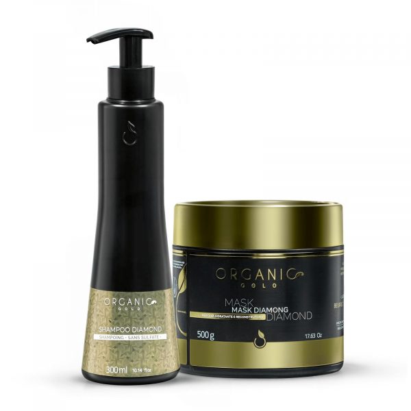 KIT SHAMPOING + MASQUE DIAMOND - ORGANIC GOLD